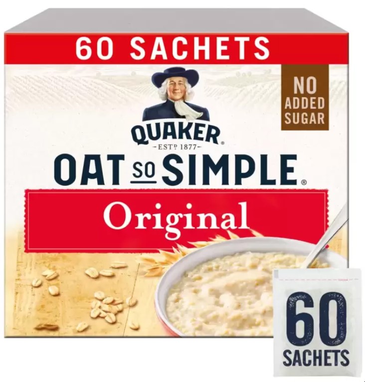 Quaker Oat So Simple Original, 60 x 27g (1.620kg)